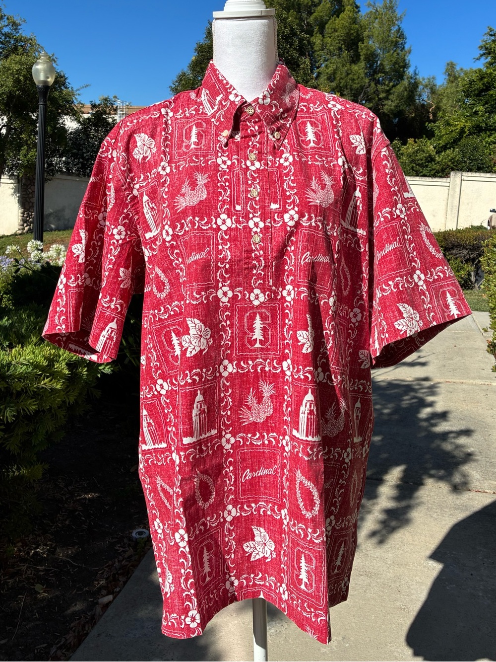 Reyn Spooner Stanford University Cardinals Aloha Short-Sleeve Shirt NWT  Large